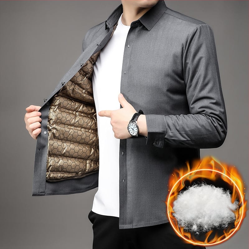 Vyrinis marškinys su grafeno izoliacija ir nuimamą pūkų įdėklą žiemai