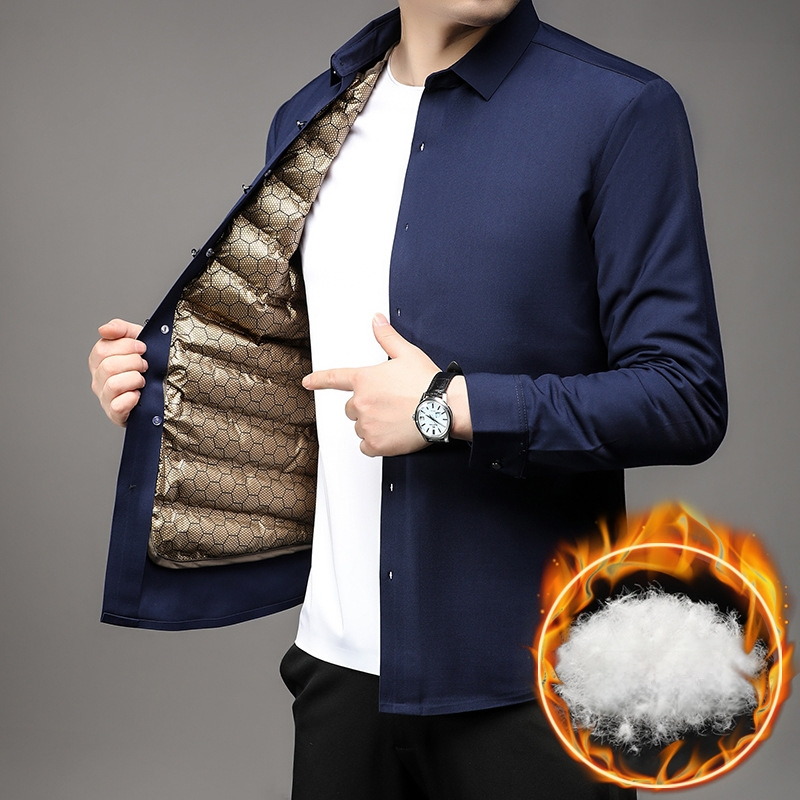 Vyrinis marškinys su grafeno izoliacija ir nuimamą pūkų įdėklą žiemai
