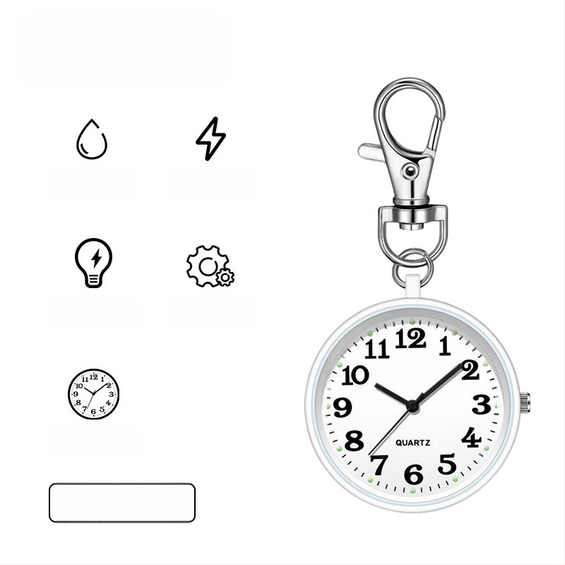 Egzamino kišeninis laikrodis su mechaniniu judėjimu, apvalus ciferblatas 40 mm, lydinio korpusas, įprastas stiklas