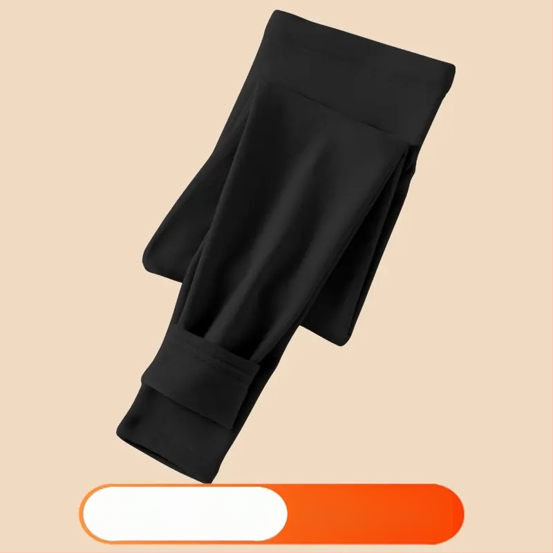 Pantaloni de maternitate cu căptușeală polar, groși, talie înaltă, croială lejeră, pentru toamnă-iarnă