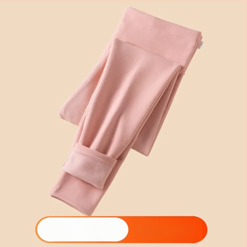 Pantaloni de maternitate cu căptușeală polar, groși, talie înaltă, croială lejeră, pentru toamnă-iarnă