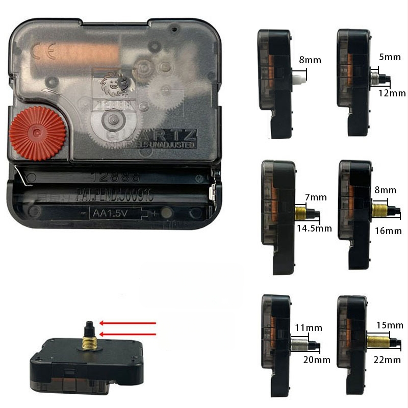 Механизм за стенен часовник 12888, кварцов механизъм, пластмасов корпус, марка Uranus, модерен минималистичен стил