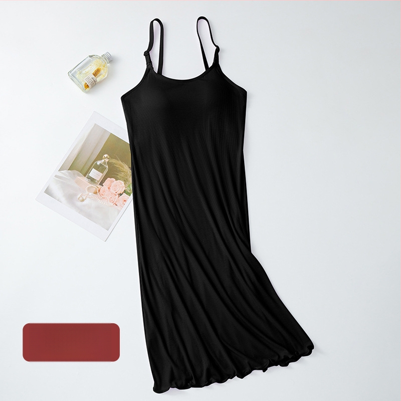 Zīdīšanas kleita ar siksnām un iebūvētu krūšu spilventiņu, viegls neilona audums, plāns materiāls, piemērota vasarai un pavasarim