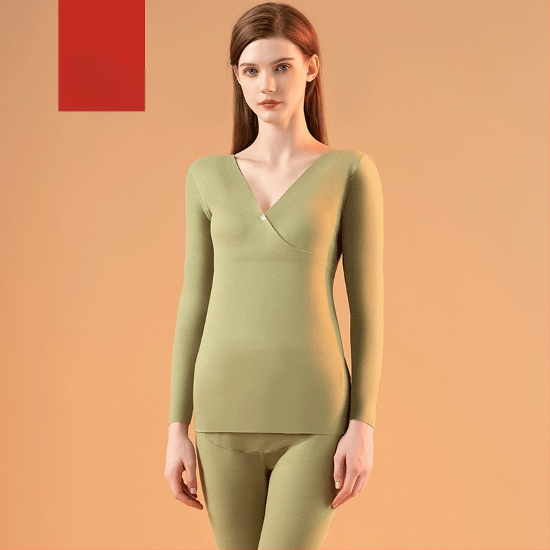 Termālā apakšveļa grūtniecēm ar barošanas atveri un fleece iekšējo apdari, garām piedurknēm tops un bikses, 90–95% poliesters