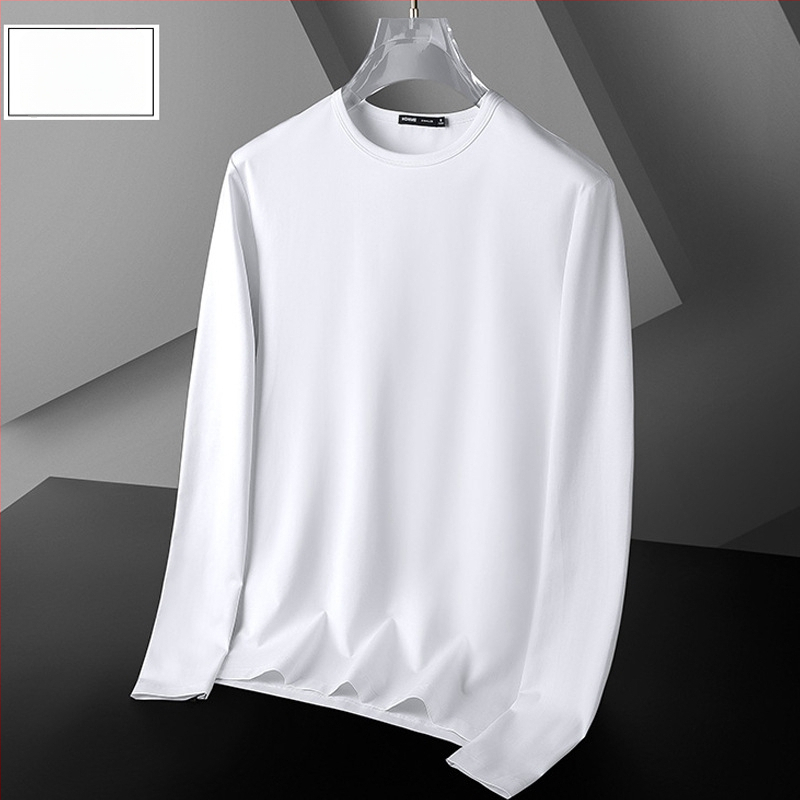 Korejas stilā garām piedurknēm T-krekls, modal audums, šaurs piegriezums (apļveida kakla izgriezums, visiem gadalaikiem)