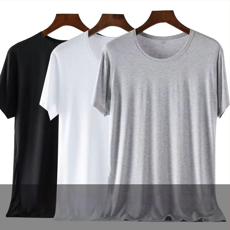 Vīriešu modal T-krekls ar īsām piedurknēm, apaļais kakls, ultra plāns, augsta elastība