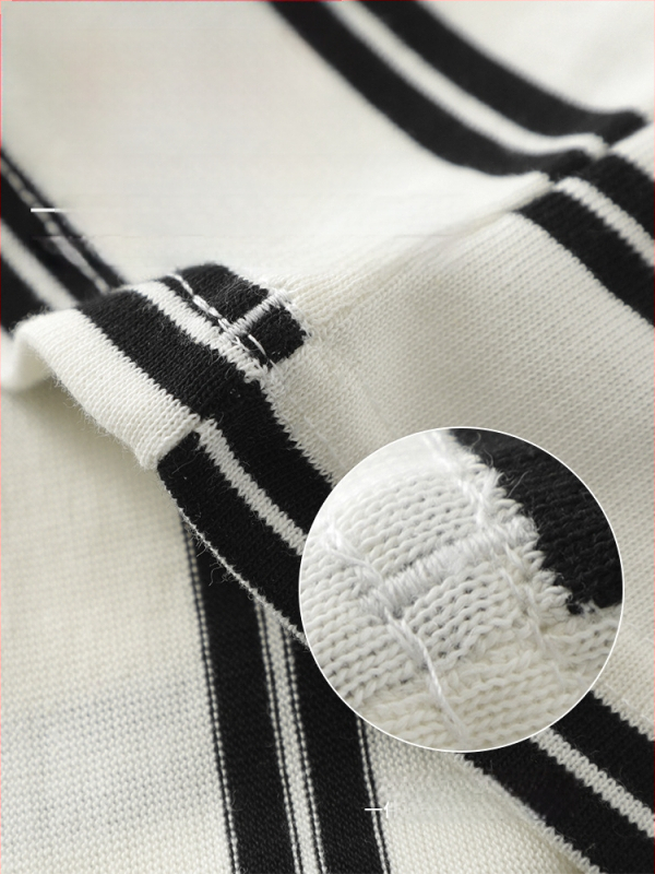 T-krekliņš ar īsām piedurknēm, japāņu vintage stils, svītras, crewneck apkakle, brīvs piegriezums, 260 g smags kokvilnas audums