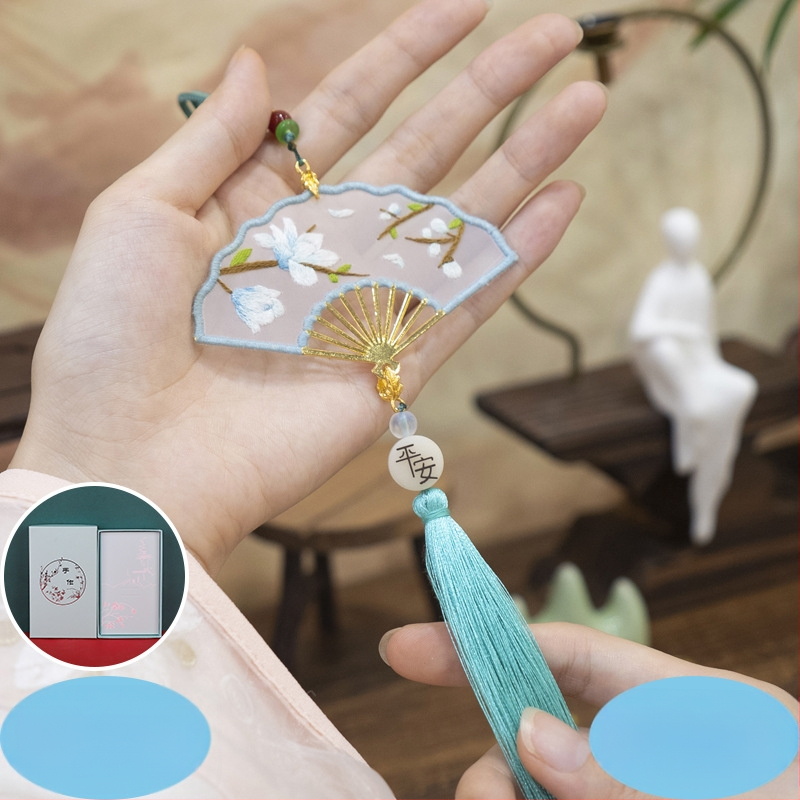 Siuvinėjimo komplektas užrašų knygelėms – Suzhou siuvinėjimas pradedantiesiems, automobilio puošmena, senovės Kinijos stilius