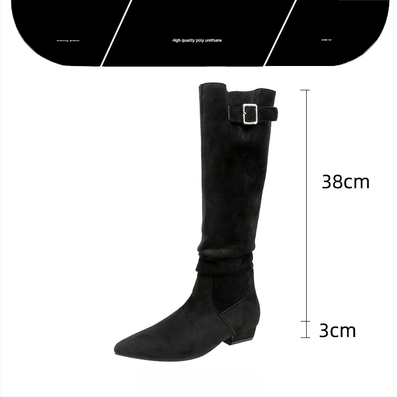 Sieviešu zābaki no split ādas, ar apaļu purnu, zemā kātiņa, gumijas zole, 3-5 cm papēdis