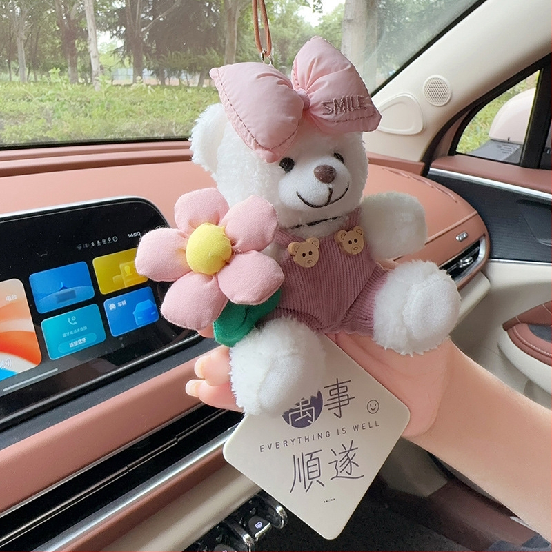 Automobilski aromaterapijski privjesak od plišanog medvjedića za unutarnju dekoraciju – crtani stil, auto ukrasi