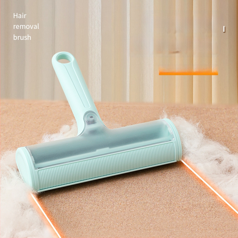 Ролка за премахване на котешка козина – двупосочен инструмент за премахване на косми по диван и килим – извита четка за косми, ABS + полиестерна материя
