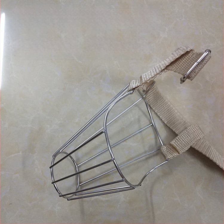 Μάσκα σκύλου από ανοξείδωτο ατσάλι με αντιδαγκωτική κατασκευή και δυνατότητα πόσης νερού