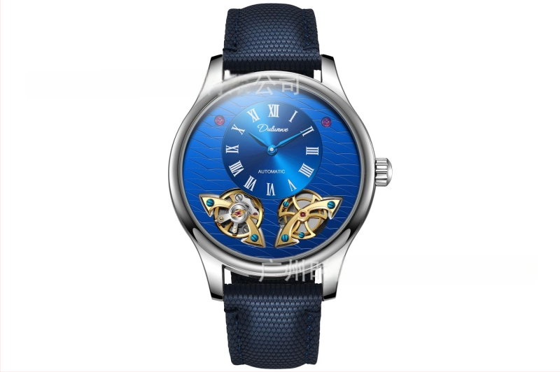 Мъжки автоматичен механичен часовник, кожена каишка, корпус от сплав, водоустойчивост 30 м, модел 6068