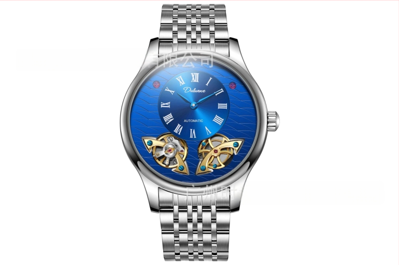 Мъжки автоматичен механичен часовник, кожена каишка, корпус от сплав, водоустойчивост 30 м, модел 6068