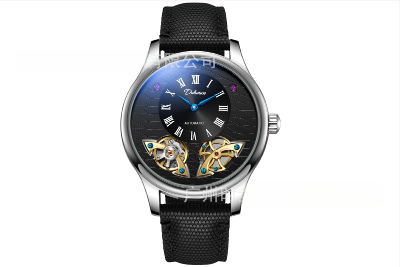 Мъжки автоматичен механичен часовник, кожена каишка, корпус от сплав, водоустойчивост 30 м, модел 6068