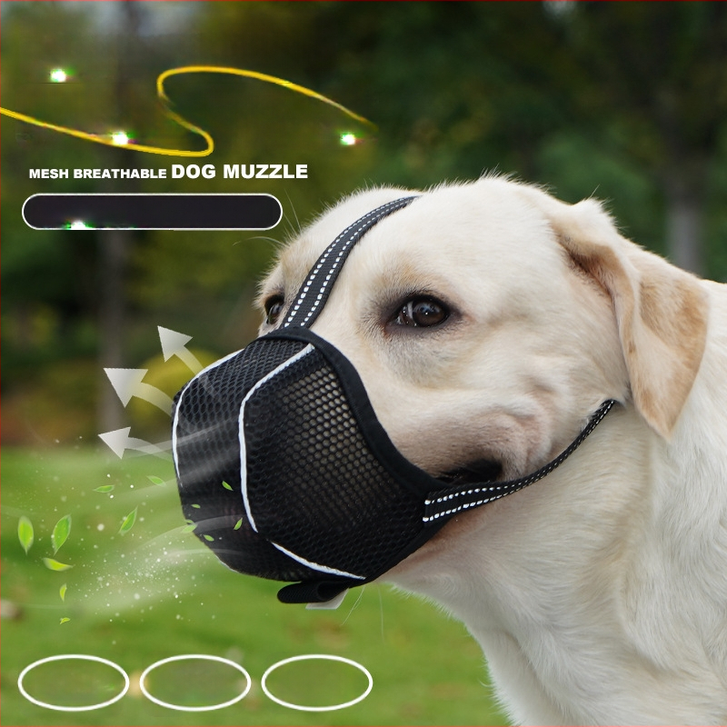 Move πολυεστερική μάσκα σκύλου, ρυθμιζόμενη, διαπνέουσα με δίχτυ, κατά του δαγκώματος, κατά του τρώματος και κατά του γαβγίσματος