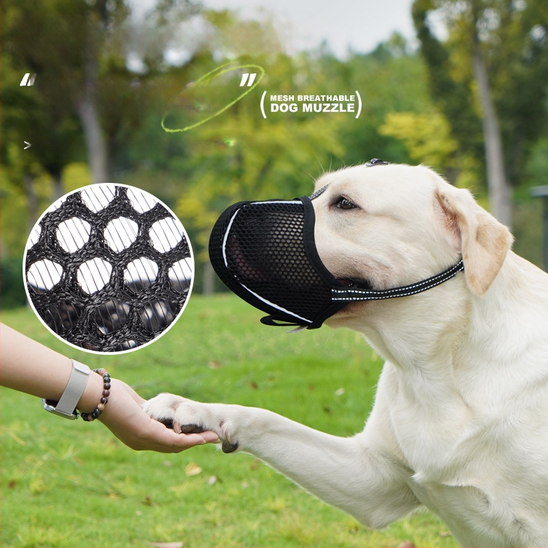 Move πολυεστερική μάσκα σκύλου, ρυθμιζόμενη, διαπνέουσα με δίχτυ, κατά του δαγκώματος, κατά του τρώματος και κατά του γαβγίσματος
