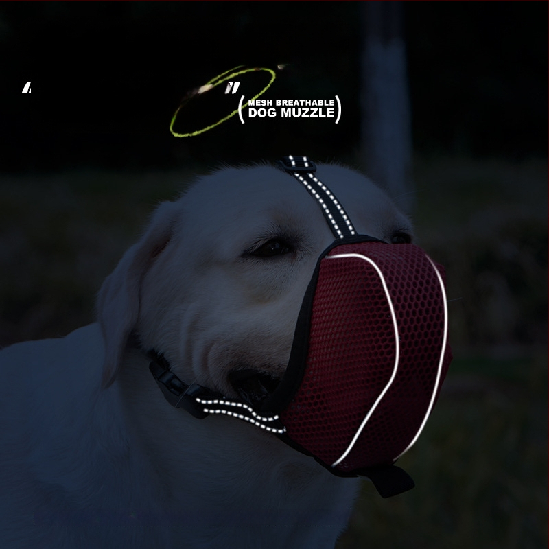 Move πολυεστερική μάσκα σκύλου, ρυθμιζόμενη, διαπνέουσα με δίχτυ, κατά του δαγκώματος, κατά του τρώματος και κατά του γαβγίσματος