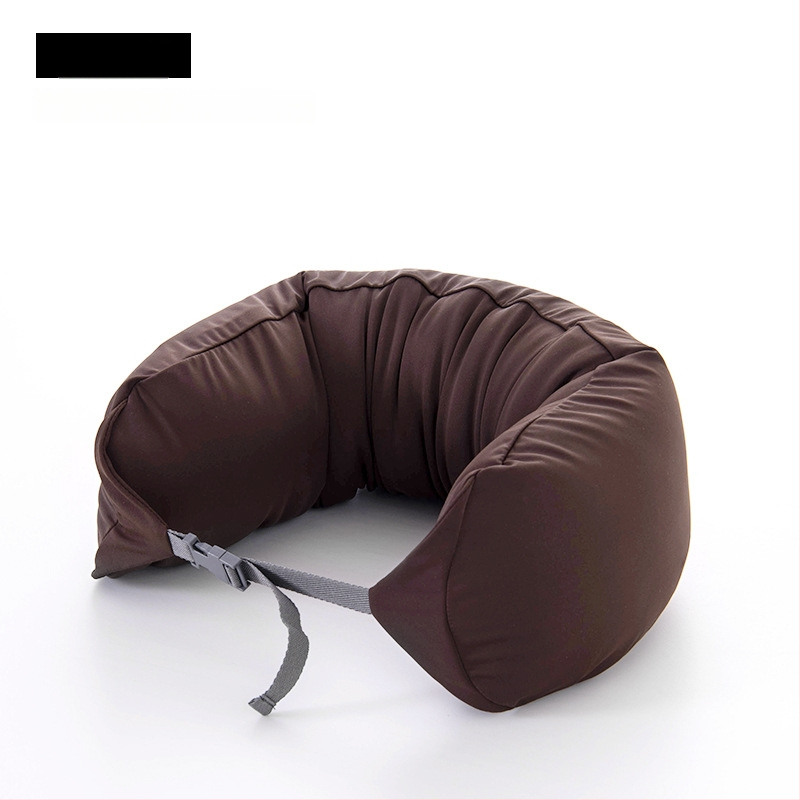 Pernă cervicală în formă de U pentru călătorii, umplutură din bucăți de spumă, țesătură 100% bumbac, stil japonez, pentru adulți