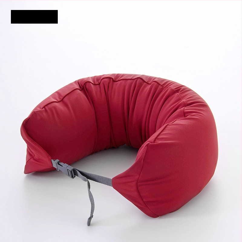 Pernă cervicală în formă de U pentru călătorii, umplutură din bucăți de spumă, țesătură 100% bumbac, stil japonez, pentru adulți