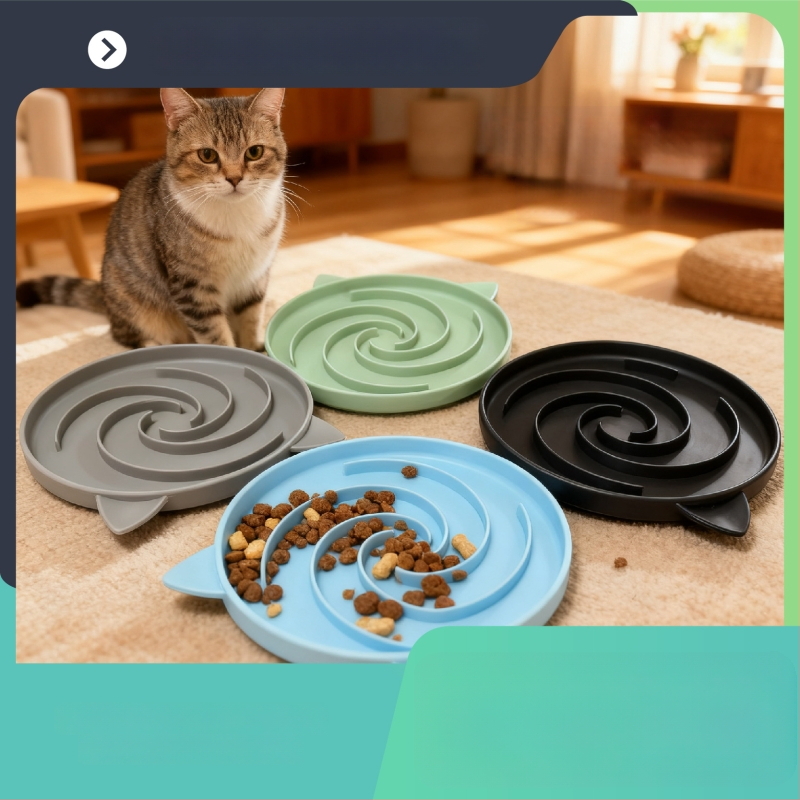 Μπολ σιλικόνης για αργή σίτιση κατοικίδιων με βεντούζα – αποτροπή ανατροπής και πνιγμού, μαξιλάρι γλείψιμο