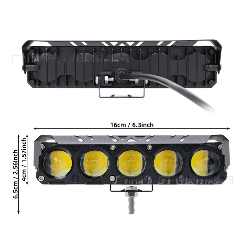 Motociklu prožektors, fokusējoša lēca, 30W, 9-80V, 3000 lm, IP67, aviācijas alumīnija korpuss