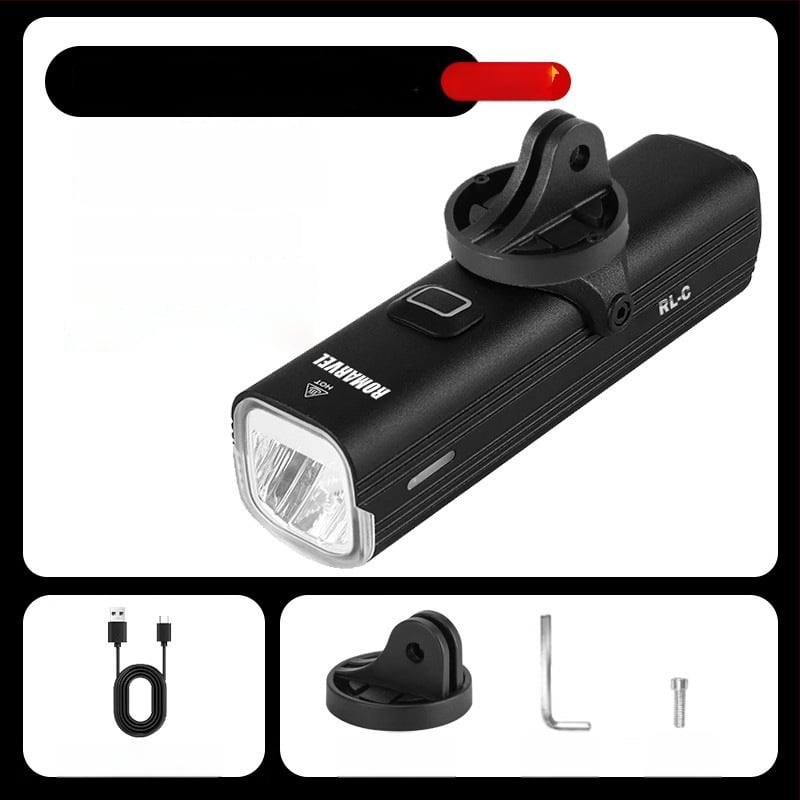 ROMARVEL RL-C Lumină frontală pentru bicicletă – Înaltă luminozitate pentru biciclete de munte și de drum