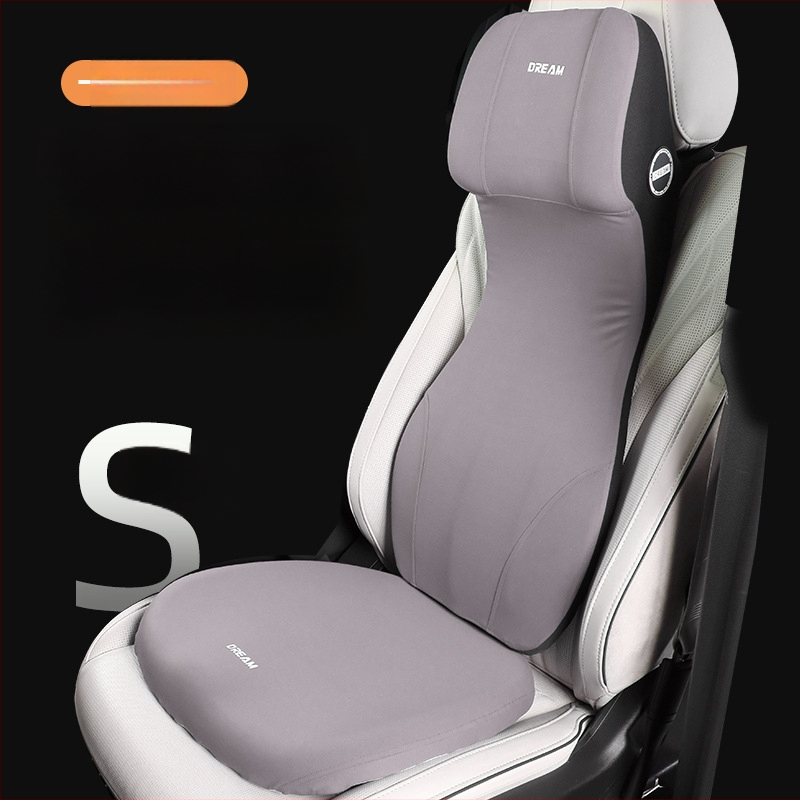 Automobiļa jostas atbalsta spilvens ar integrētu galvas balstu, viengabala dizains, atmiņas kokvilnas pildījums, vadītāja sēdekļa atbalsts