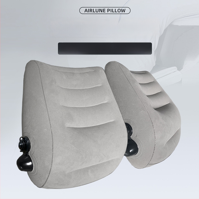 Надуваема лумбална възглавница с PVC флокирана повърхност, модел MF1025, персонализируема, тегло 0.19 кг