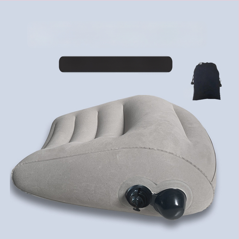 Надуваема лумбална възглавница с PVC флокирана повърхност, модел MF1025, персонализируема, тегло 0.19 кг