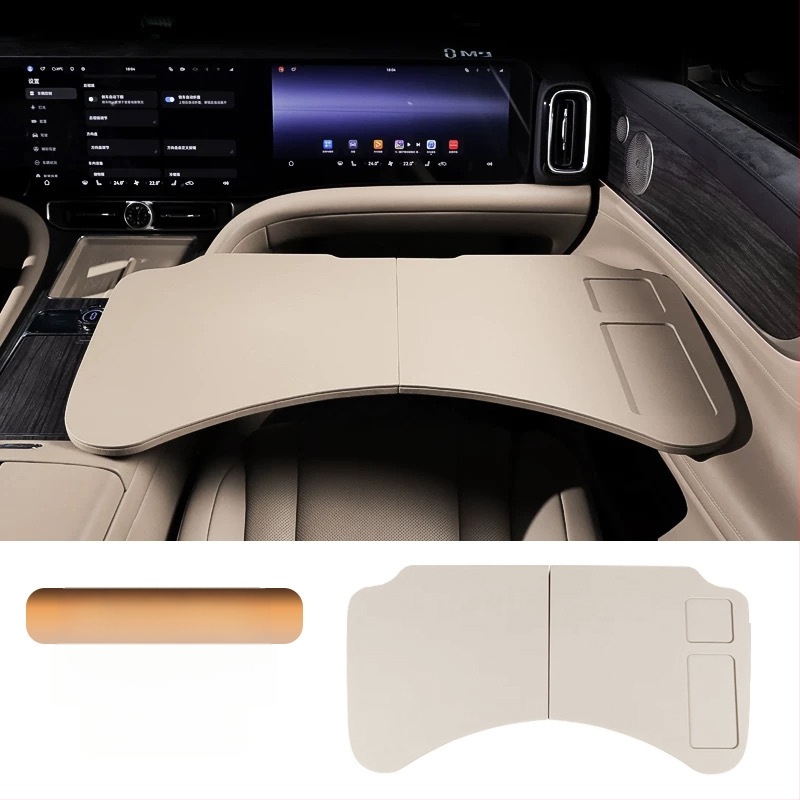 Sulankstomas automobilio staliukas priekyje ir galinėms sėdynėms — daugiadalykis biurui ir valgymui; medžiaga: medis ir kitos; montavimas prie sienos; universalus suderinamumas