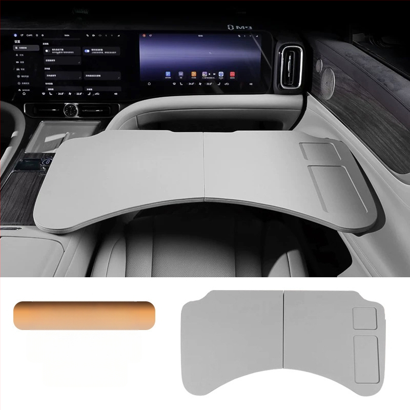 Sulankstomas automobilio staliukas priekyje ir galinėms sėdynėms — daugiadalykis biurui ir valgymui; medžiaga: medis ir kitos; montavimas prie sienos; universalus suderinamumas