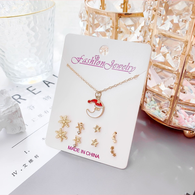 Комплект бижута: огърлица и обици със змийска верига, сплав, електроплакиране, оригинален дизайн, модел Любов / Водни капки / Камбанка