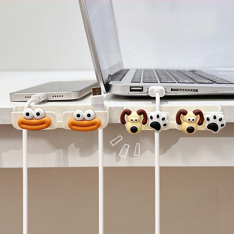 Οργανωτής καλωδίων για επιφάνεια εργασίας και κομοδίνο, αποθήκευση καλωδίων δεδομένων και φορτιστών, ABS υλικό