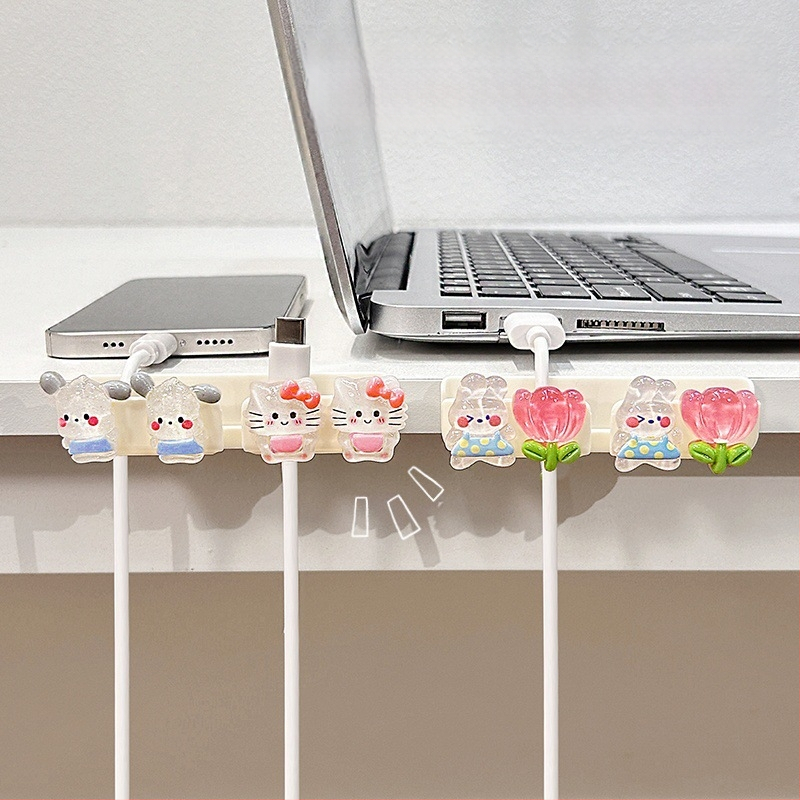 Οργανωτής καλωδίων για επιφάνεια εργασίας και κομοδίνο, αποθήκευση καλωδίων δεδομένων και φορτιστών, ABS υλικό