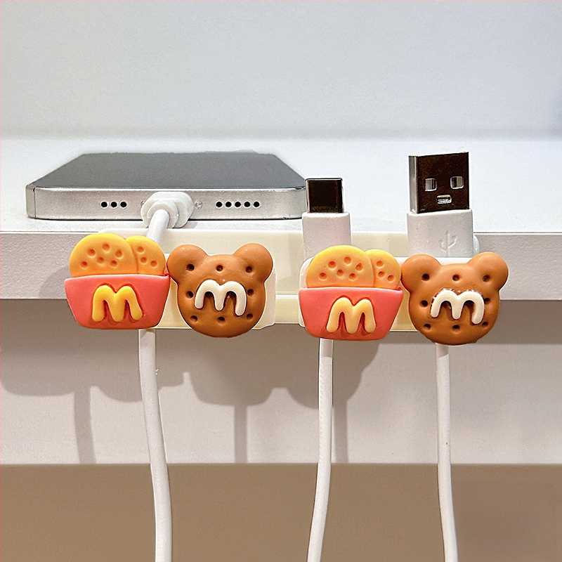 Οργανωτής καλωδίων για επιφάνεια εργασίας και κομοδίνο, αποθήκευση καλωδίων δεδομένων και φορτιστών, ABS υλικό