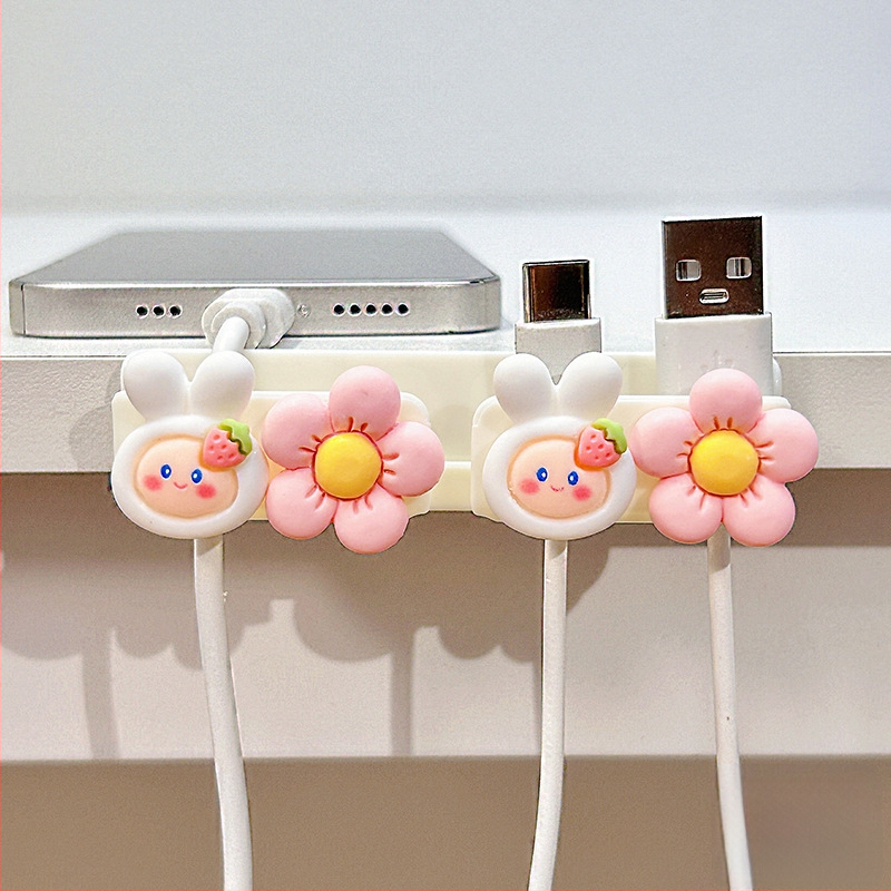 Οργανωτής καλωδίων για επιφάνεια εργασίας και κομοδίνο, αποθήκευση καλωδίων δεδομένων και φορτιστών, ABS υλικό