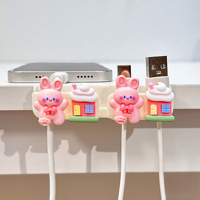 Οργανωτής καλωδίων για επιφάνεια εργασίας και κομοδίνο, αποθήκευση καλωδίων δεδομένων και φορτιστών, ABS υλικό