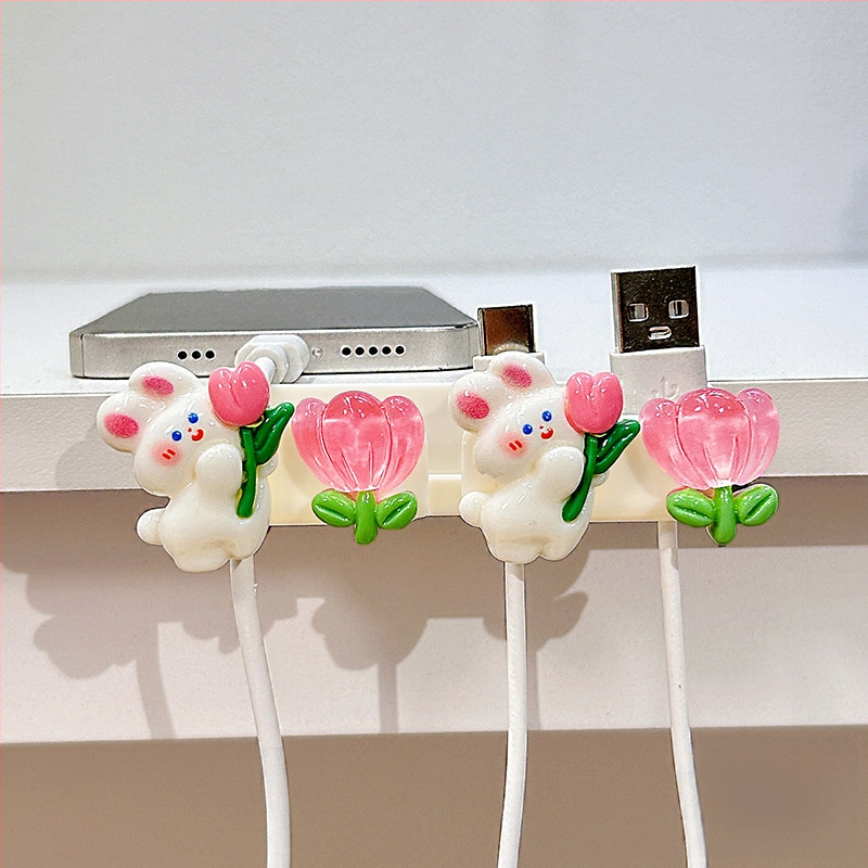 Οργανωτής καλωδίων για επιφάνεια εργασίας και κομοδίνο, αποθήκευση καλωδίων δεδομένων και φορτιστών, ABS υλικό