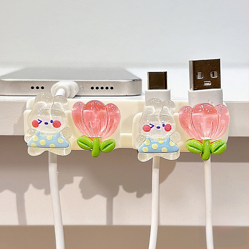 Οργανωτής καλωδίων για επιφάνεια εργασίας και κομοδίνο, αποθήκευση καλωδίων δεδομένων και φορτιστών, ABS υλικό