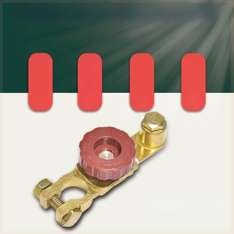 Automobiļa akumulatora atslēdzējs - tīrs vara, biezs dizains, pret noplūdēm skava, akumulatora termināla aizsardzība