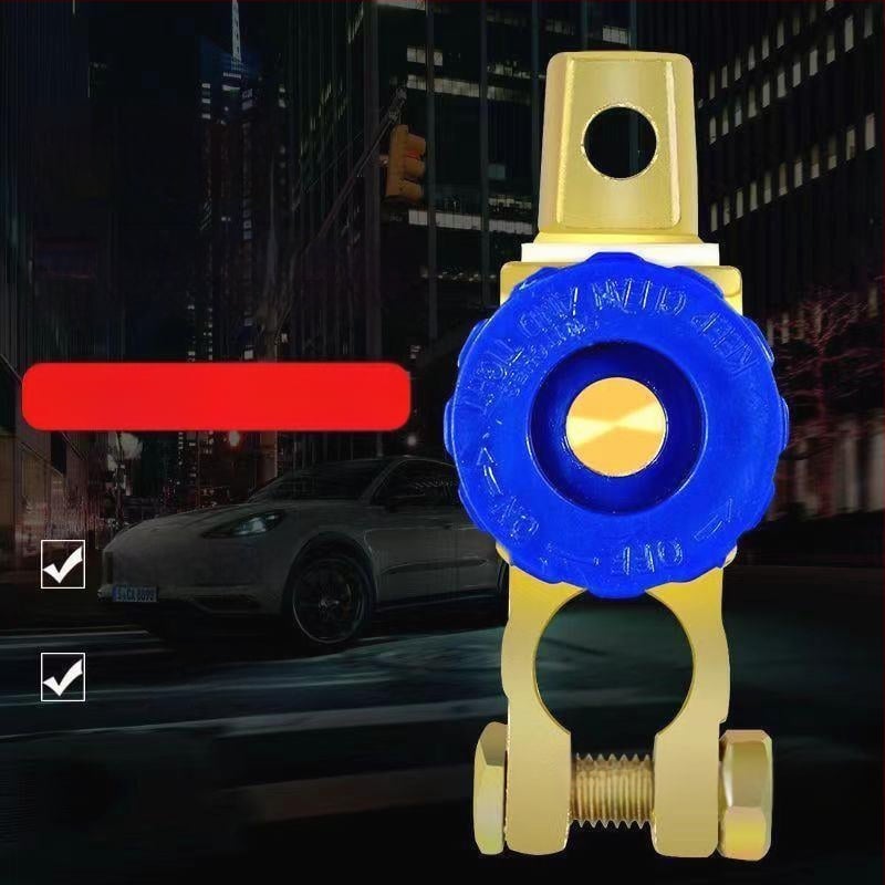 Automobiļa akumulatora atslēdzējs - tīrs vara, biezs dizains, pret noplūdēm skava, akumulatora termināla aizsardzība