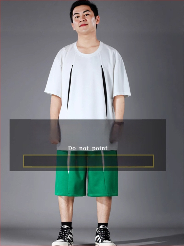 Vīriešu divdaļīgs komplekts: īsās piedurknes T-krekls un šorti, poliesters, ātri žūst