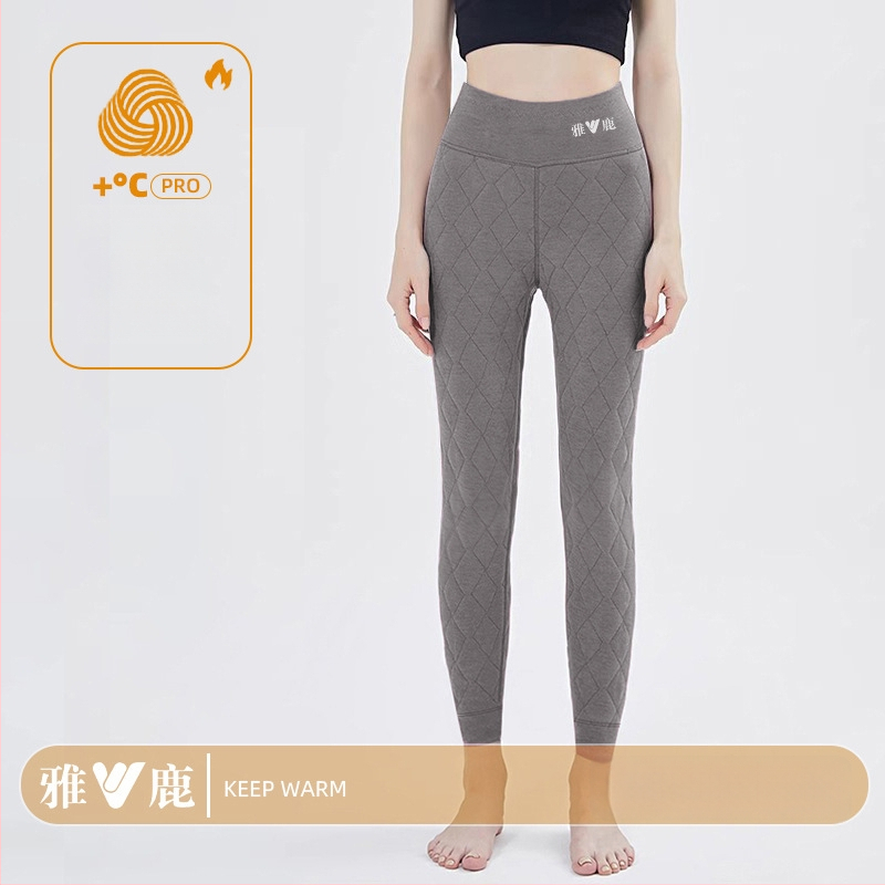 Yalu vunene termalne hlače – unisex, zimski visok pojas, flis podstava, debele