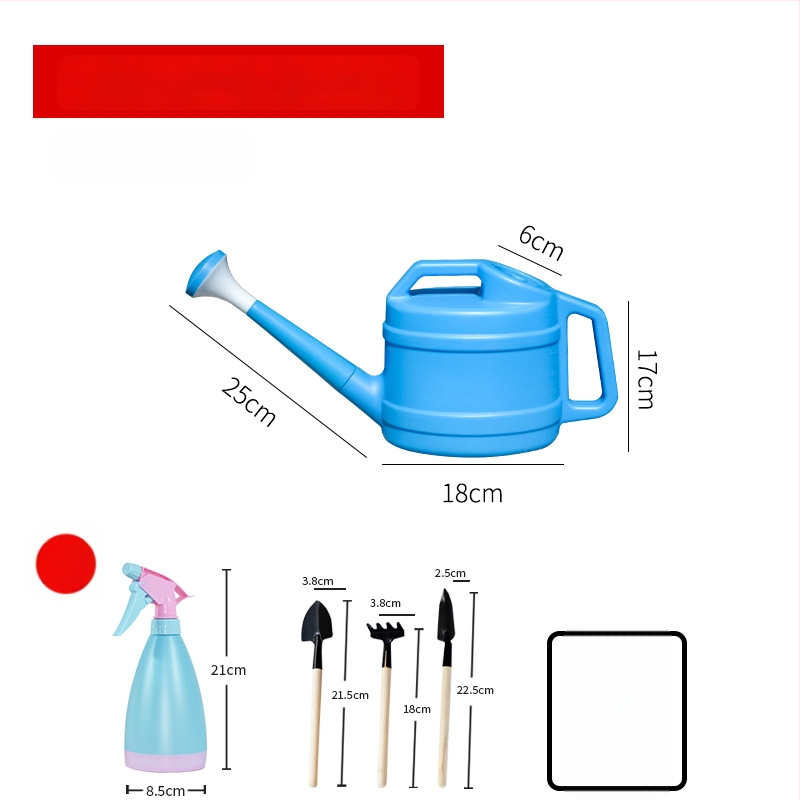 Plastmasas laistīšanas kanna ar garu izplūdumu