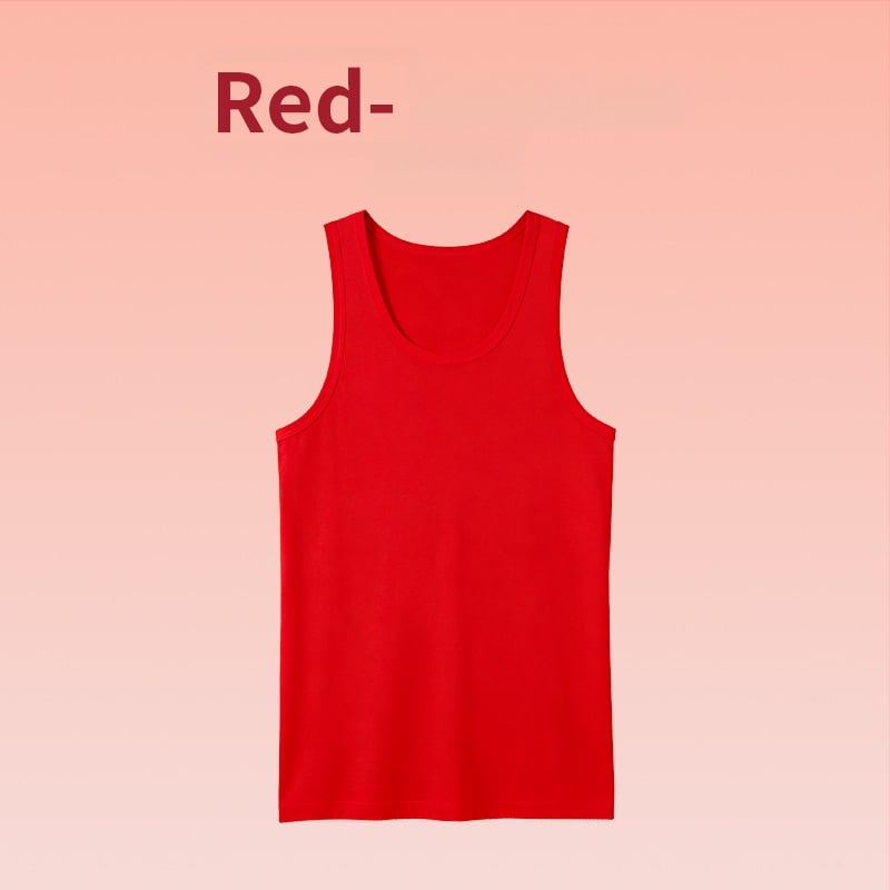 Langsha vīriešu I-veida veste, 100% kokvilna, apaļš kakls, bez piedurknēm, 161–180 g/m²