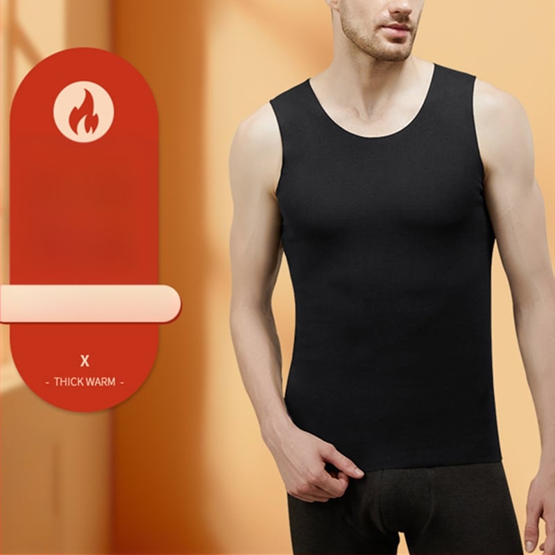 Vīriešu platu plecu sporta vestes, bezšuvju pamata slānis, 100% poliesters, bieza auduma 201–250 g/m2, apaļš kakls