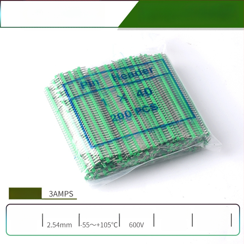 HXS κεφαλίδα ακίδων 2,54 mm, 40 ακίδων, μονής σειράς, ίσιες και καμπύλες ακίδες, για PCB και ψηφιακή ηλεκτρονική