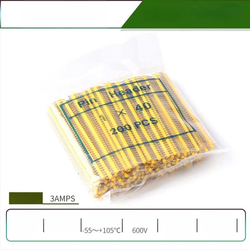 HXS κεφαλίδα ακίδων 2,54 mm, 40 ακίδων, μονής σειράς, ίσιες και καμπύλες ακίδες, για PCB και ψηφιακή ηλεκτρονική