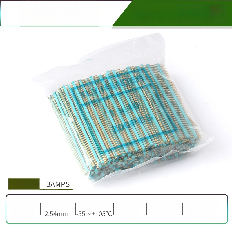 HXS κεφαλίδα ακίδων 2,54 mm, 40 ακίδων, μονής σειράς, ίσιες και καμπύλες ακίδες, για PCB και ψηφιακή ηλεκτρονική